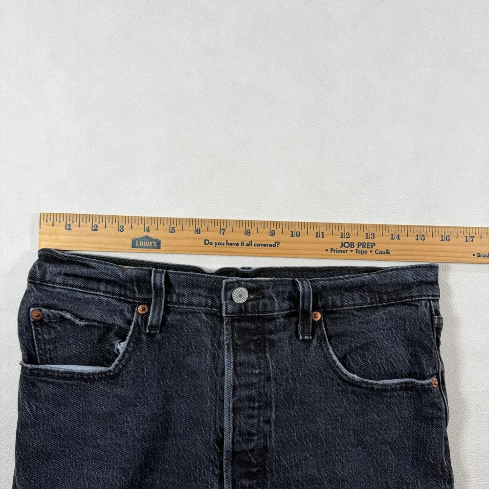 Levis‎ Premium Big E Ribcage Straight Ankle Jeans Womens 31 Washed Black